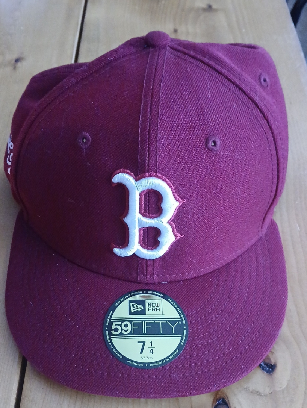 New Era Maroon & White Boston 'B' Fitted Cap
